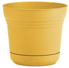 Bloem 10 in. Dia. Polyresin Saturn Planter Yellow