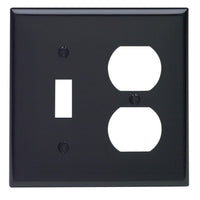 Leviton Black 2 gang Nylon Duplex/Toggle Wall Plate 1 pk