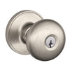 Schlage Stratus Satin Nickel Entry Knob 1-3/4 in.