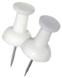 Hillman White Push Pins 16 pk (Pack of 6)