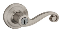 Kwikset SmartKey Lido Satin Nickel Entry Lockset KW1 1-3/4 in.