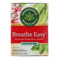 Traditional Medicinals Breathe Easy Herbal Tea - 16 Tea Bags - Case of 6