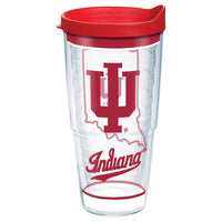 Tervis Collegiate 24 oz Indiana Hoosiers Multicolored BPA Free Tumbler with Lid