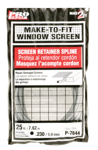 Prime-Line 0.23 in. D X 25 in. L Screen Spline