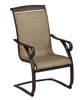 Living Accents Spring Sling 1 pc. Brown Aluminum Frame Chair (Pack of 6)