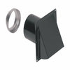 Broan 6.5 in. W Black Wall Cap Vent