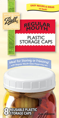 Ball 36010 Regular Mouth Plastic Storage Caps 8 Count                                                                                                 