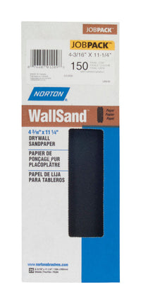 Norton WallSand 11-1/4 in. L X 4-3/16 in. W 150 Grit Silicon Carbide Drywall Sanding Sheet 25 pk