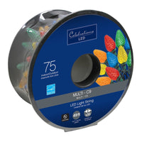 Celebrations  C9  Multi-color  75 count String  Christmas Lights  49 ft.