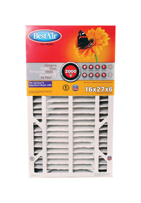 BestAir 27 in. W x 16 in. H x 6 in. D 11 MERV Pleated Air Filter (Pack of 2)