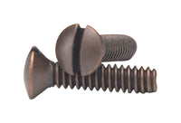 Amertac No. 6 X 3/4 in. L Slotted Oval Head Wallplate Screws 10 pk