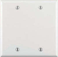 Leviton White 2 gang Plastic Blank Wall Plate 1 pk