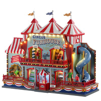 Lemax Multicolored Animated Circus Fun House Christmas Village Building 4.72 L x 11.81 W in.