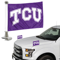 Texas Christian University Ambassador Car Flags - 2 Pack