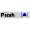 Hillman English Silver Push/Pull Decal 2 in. H X 8 in. W (Pack of 6)