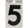 Hillman 3 in. Reflective Black Mylar Self-Adhesive Number 5 1 pc (Pack of 6)