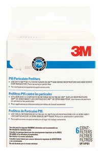 3M P95 Paint Spray and Pesticide Respirator Mask Replacement Filter 5000 White 6 pk