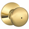 Schlage Plymouth Bright Brass Privacy Lockset 1-3/4 in.