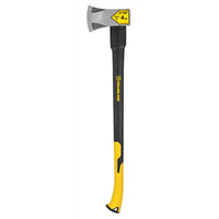 Collins Forged Steel Single Bit Splitting Axe 4 lbs. Head with 34 in. Black/Yellow Fiberglass Handle