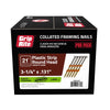 Grip-Rite 3-1/4 in. 10 Ga. Plastic Strip Hot-Dip Galvanized Framing Nails 21 deg 4000 pk