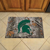 Michigan State University Camo Camo Rubber Scraper Door Mat