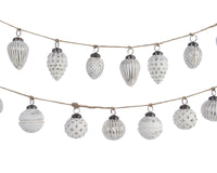 Decoris Bauble Garland White Glass 1 pk (Pack of 6)