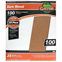 Gator 11 in. L X 9 in. W 100 Grit Aluminum Oxide Sanding Sheet (Pack of 25)