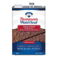 Thompson's WaterSeal Wood Sealer Solid Chestnut Brown Waterproofing Wood Stain and Sealer 1 gal (Pack of 4)