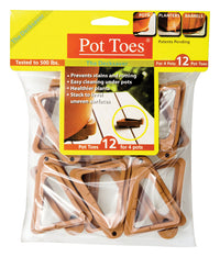 Pot Toes The Decksaver Terracotta Plastic Pot Toe 1 H x 2 W x 3 D in.