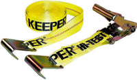 Keeper 2 in. W X 27 ft. L Yellow Tie Down w/Ratchet 3333 lb 1 pk