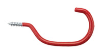 National Hardware 5.88 in. L Vinyl Coated Red Steel Bicycle Hook 40 lb. cap. (Pack of 6)