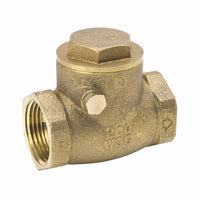 B&K Mueller ProLine Brass 200 PSI Horizontal/Vertical Swing Check Valve 1-1/4 x 1-1/4 Dia. in. FPT