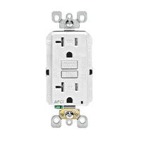 Leviton R22-AFTR2-0KW 20 Amp White Arc-Fault Circuit Interrupter Receptacle