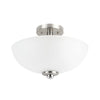 Globe Electric Hudson 8.25 in. H X 13 in. W X 13 in. L Brushed Nickel Ceiling Light