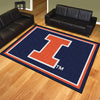 University of Illinois 8ft. x 10 ft. Plush Area Rug