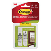 3M Command White Foam Picture Hanging Strips 12 Lb. 12 Pk