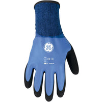 General Electric Unisex Dipped Gloves Black/Blue XL 1 pair (Pack of 12)