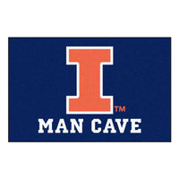 University of Illinois Man Cave Rug - 19in. x 30in.