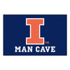 University of Illinois Man Cave Rug - 19in. x 30in.