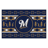 MLB - Milwaukee Brewers Holiday Sweater Rug - 19in. x 30in.