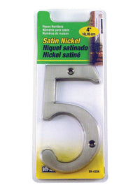 Hy-Ko 4 in. Nickel Silver 5 Number Nail-On (Pack of 3)