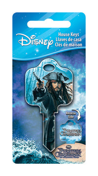 Hillman Disney Brass Green Capt N Jack Sparrow #SC1 Single Sided House Blank Key (Pack of 5)