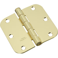 National Hardware 3-1/2 in. L Bright Brass Door Hinge 3 pk