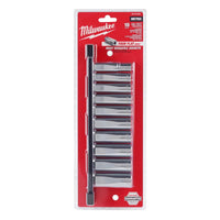 Milwaukee 3/8 in. drive Metric 6 Point Deep Well Socket Set 10 pc