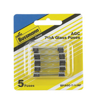 Bussmann 7.5 amps AGC Mini Automotive Fuse 5 pk (Pack of 5)