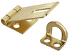 National Hardware Brass-Plated Steel 1-3/4 in. L Safety Hasp 1 pk