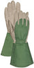 Bellingham Unisex Leather Combo Gauntlet Gloves Gray/Green S 1 pair