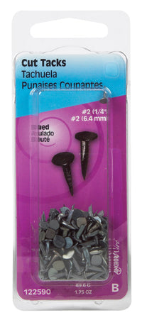 Hillman No. 2 x 1/4 in. L Steel Cut Tacks 1.75 pk (Pack of 6)