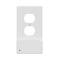 Westek LumiCover White 1 gang Plastic Duplex USB Nightlight Wall Plate 1 pk