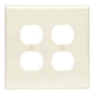 Leviton Light Almond 2 gang Thermoset Plastic Duplex Wall Plate 1 pk